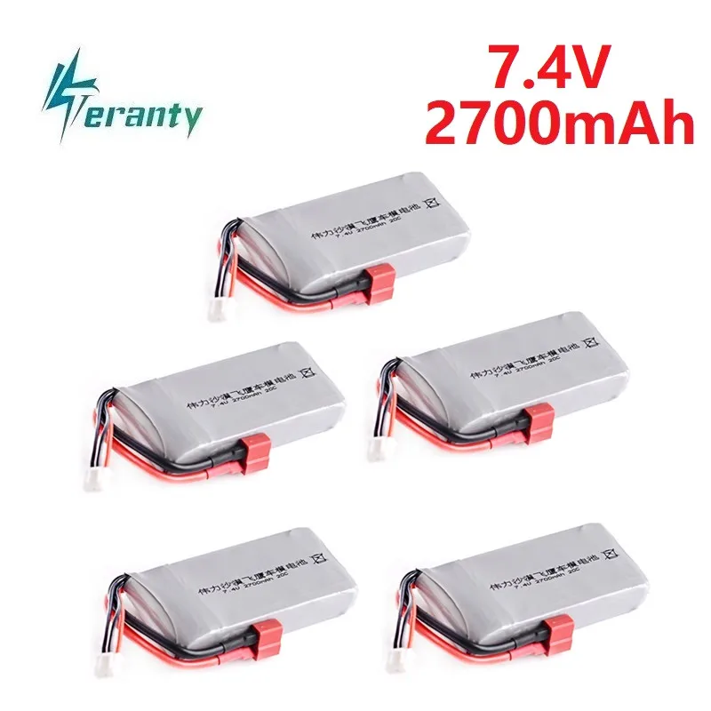 Обновленная батарея 2700mah 7 4 v для Wltoys 12428 12423 RC четырехколесная Радиоуправляемая