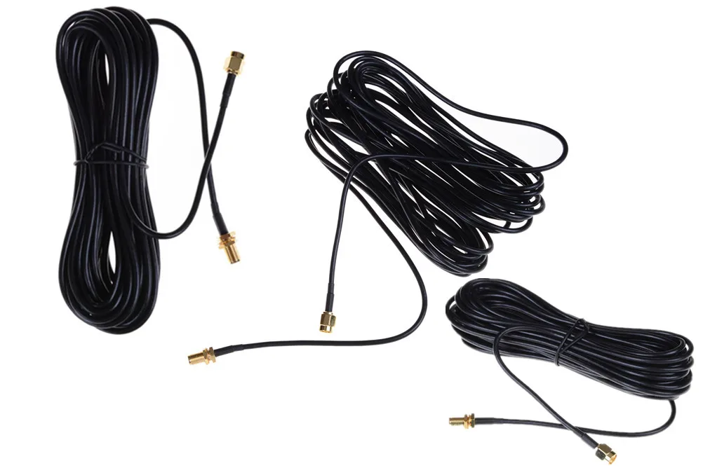 

6 Meters Standard RP-SMA Male to Female MF Jack Wifi Antenna Extension Cable Lead Wire Gold Plated Pro Supplies