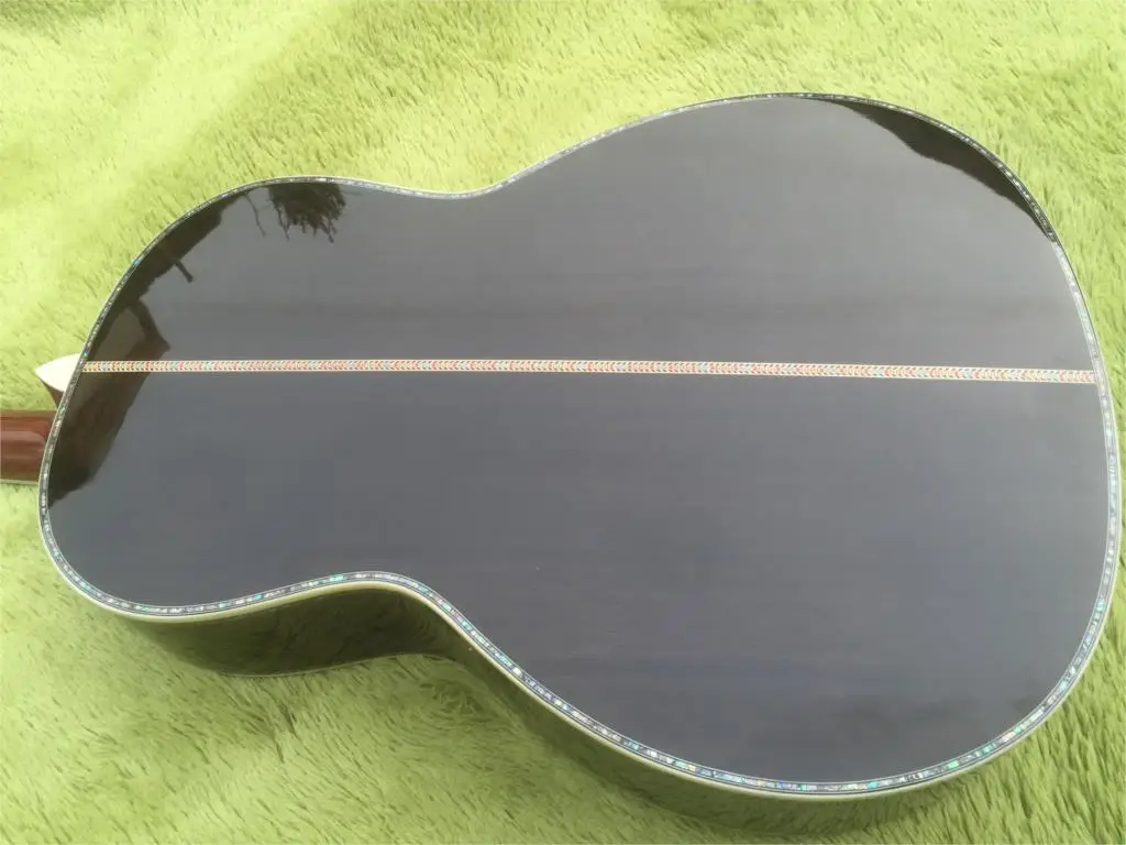 

Factory Custom 39 Inches Ooo Style Acoustic Guitar,Ebonyfingerboard,Real Abalone Solid Guitar,Free Shipping