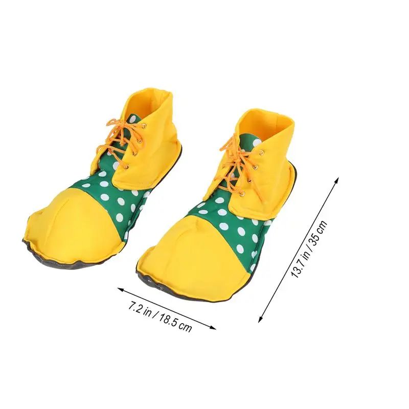 Пара туфель для клоуна среднего размера Обувь в горошек костюма на Хэллоуин