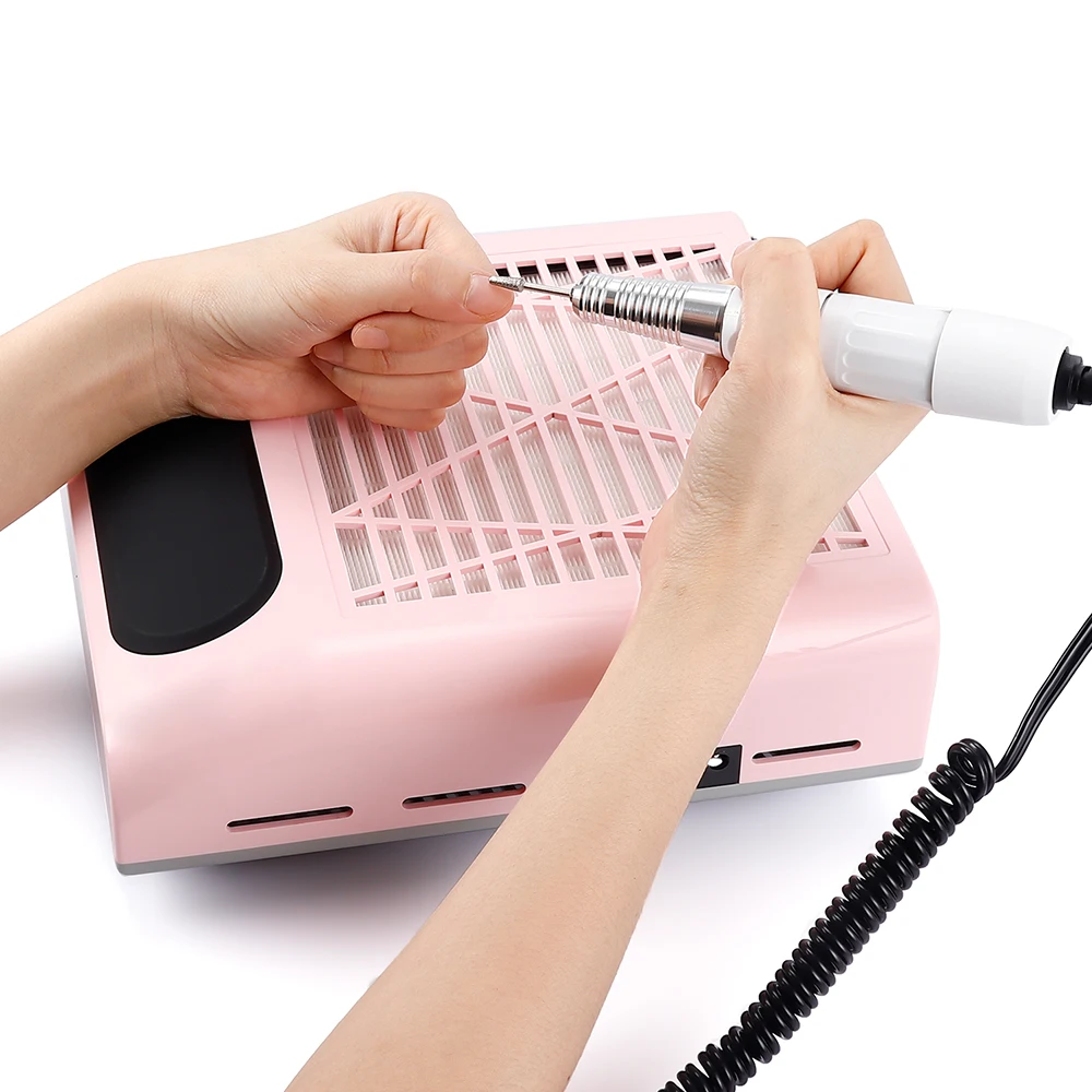 

80W Nail Dust Collector Fan Vacuum Cleaner Manicure Machine Tools With Filters Strong Power Nail Art Tool Nail Vacuum Cleaner