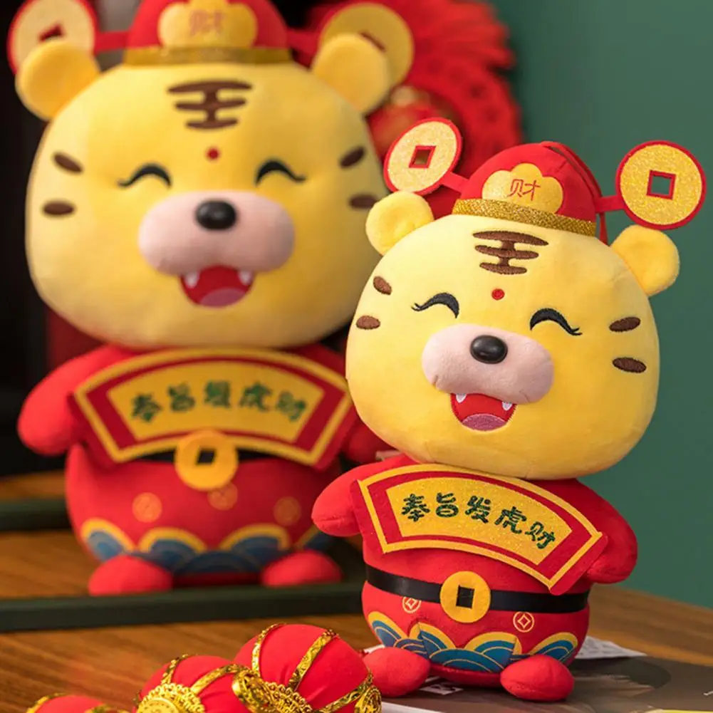 

Nice-looking Plush Tiger Doll Comfortable Touch Soft Texture Mascot Stuffed Tiger Toy Tiger Doll Plush Toy