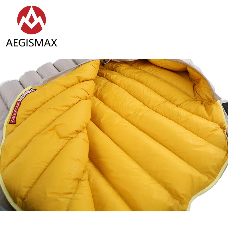 AEGISMAX Leto серый Открытый Кемпинг Мумия 700FP ультра сухой белый гусиный пух сверхлегкий спальный мешок