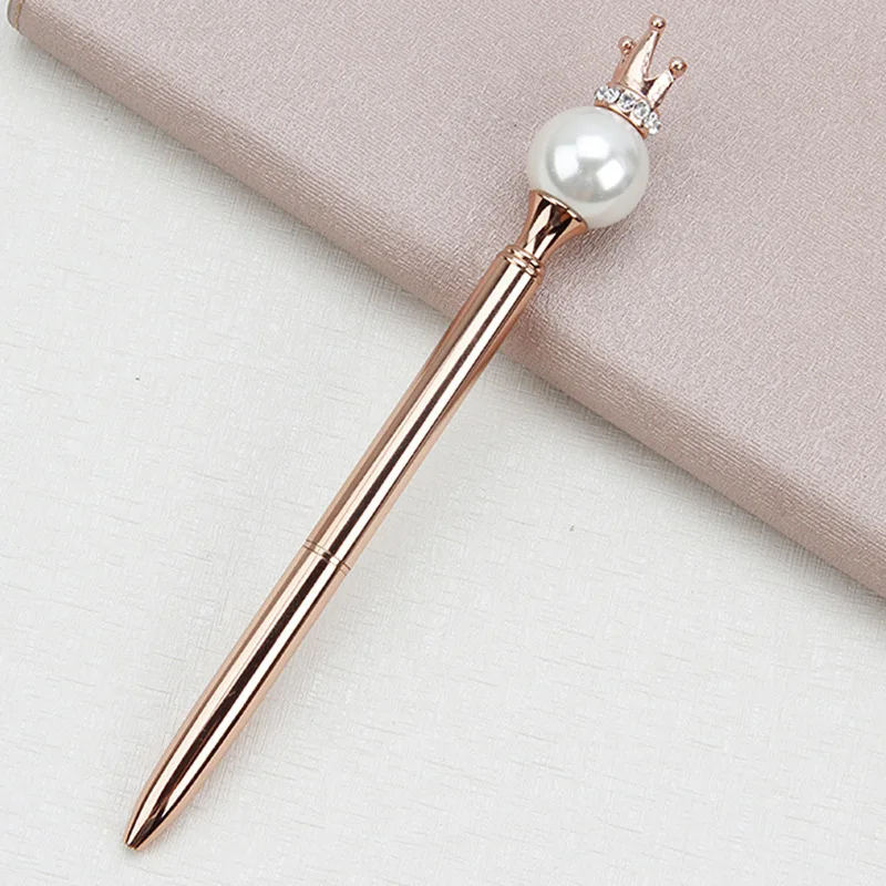 10 шт в упаковке новая жемчужная Корона Металлическая Офисная деловая ручка