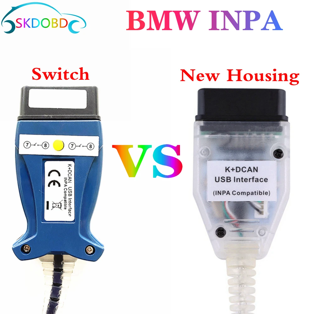 Высококачественный полный чип для BMW INPA K DCAN + CAN FTDI OBDII USB диагностический