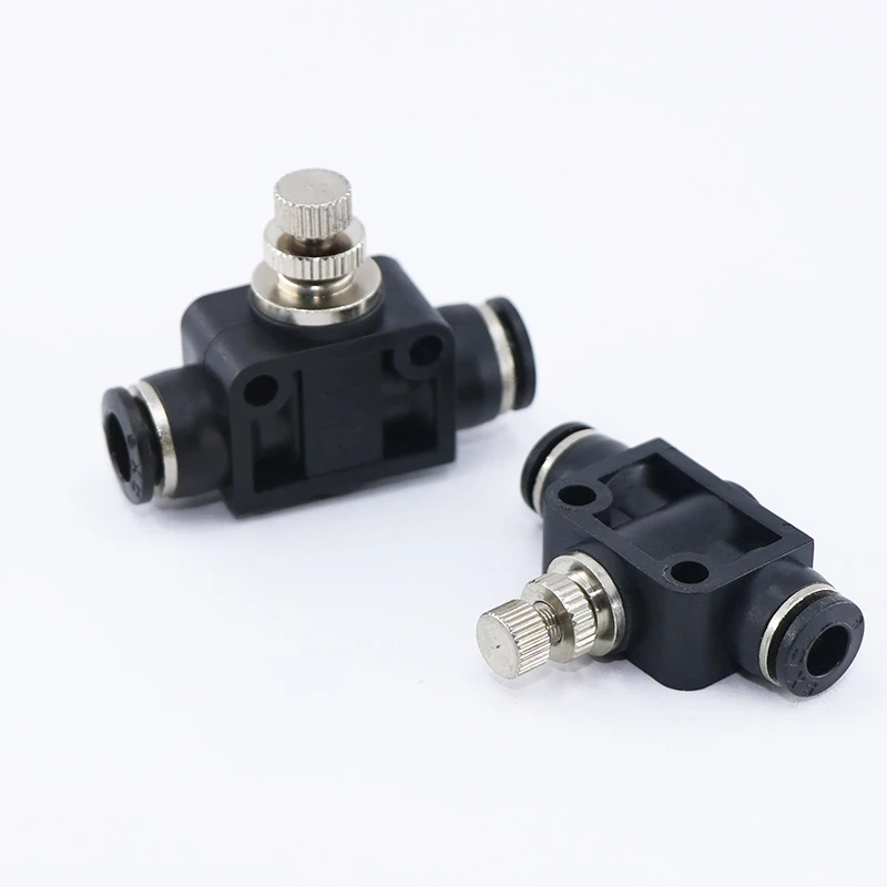 

Пневматический соединитель серии LSA, черный быстроразъемный клапан дроссельной заслонки для труб 4/6/8/10/12 мм