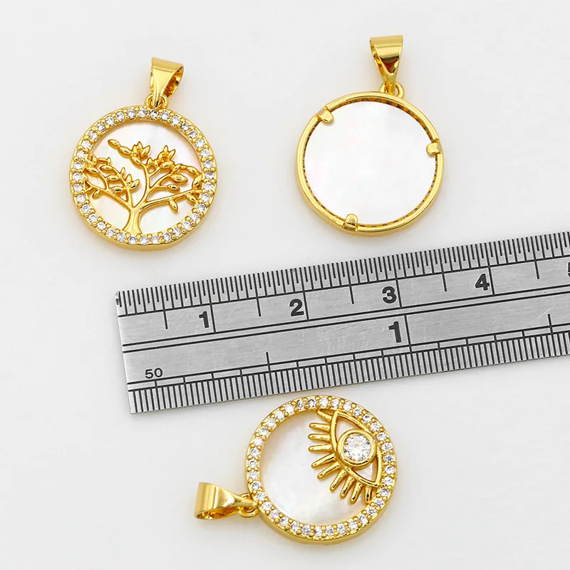 Круглый Кулон OCESRIO сделай сам с белым камнем подвеска деревом жизни от сглаза