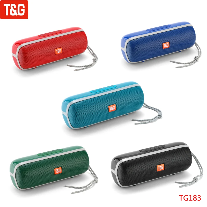 Портативный водонепроницаемый беспроводной Bluetooth-динамик T & G TG183, стерео сабвуфер, динамик с поддержкой TF, FM, AUX