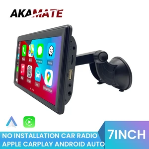 for universal 1din 2din car radio touch screen multimedia player wireless apple carplay and wireless android auto bluetooth free global shipping