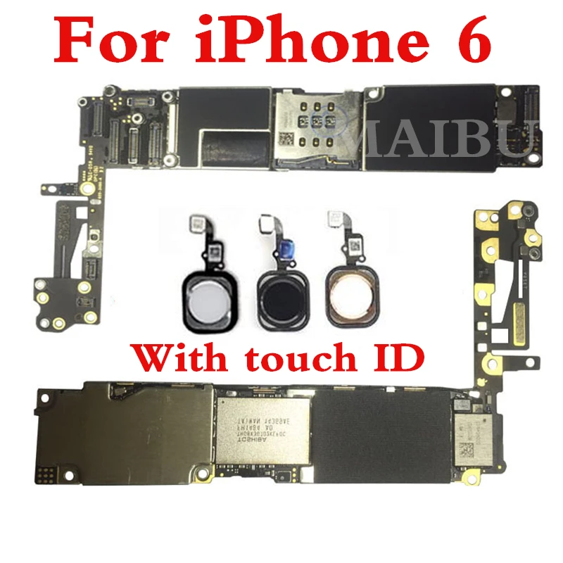 Заводская разблокированная материнская плата на 16 Гб для iphone 6 6G с Touch ID без iCloud 4 7