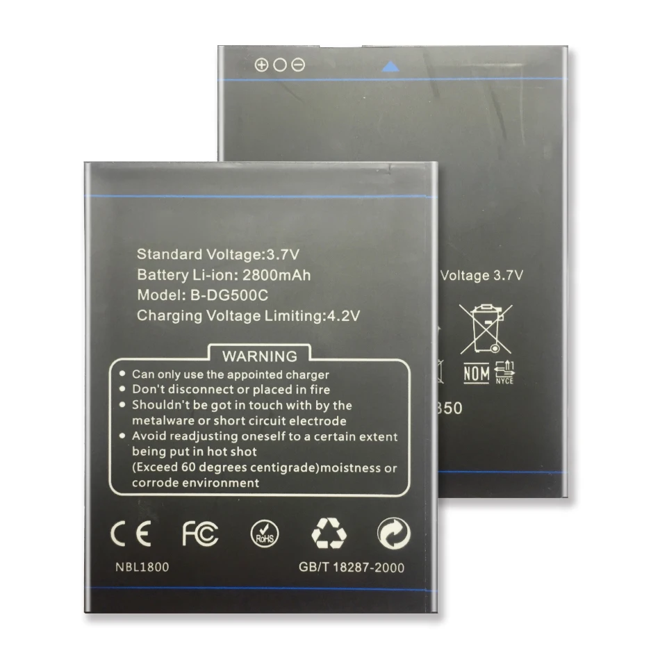 

For Doogee DG500C DG500 B DG500C 2800mAh Replacement Smart Phone Battery B-DG500C For Doogee DG500C DG500 B DG500C