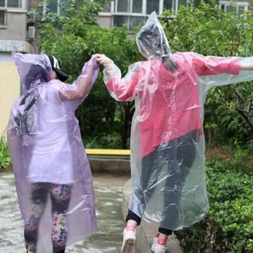 

Thick Wholesale Disposable Adult Emergency Waterproof Hood Poncho Camping Plastic Hot Sale