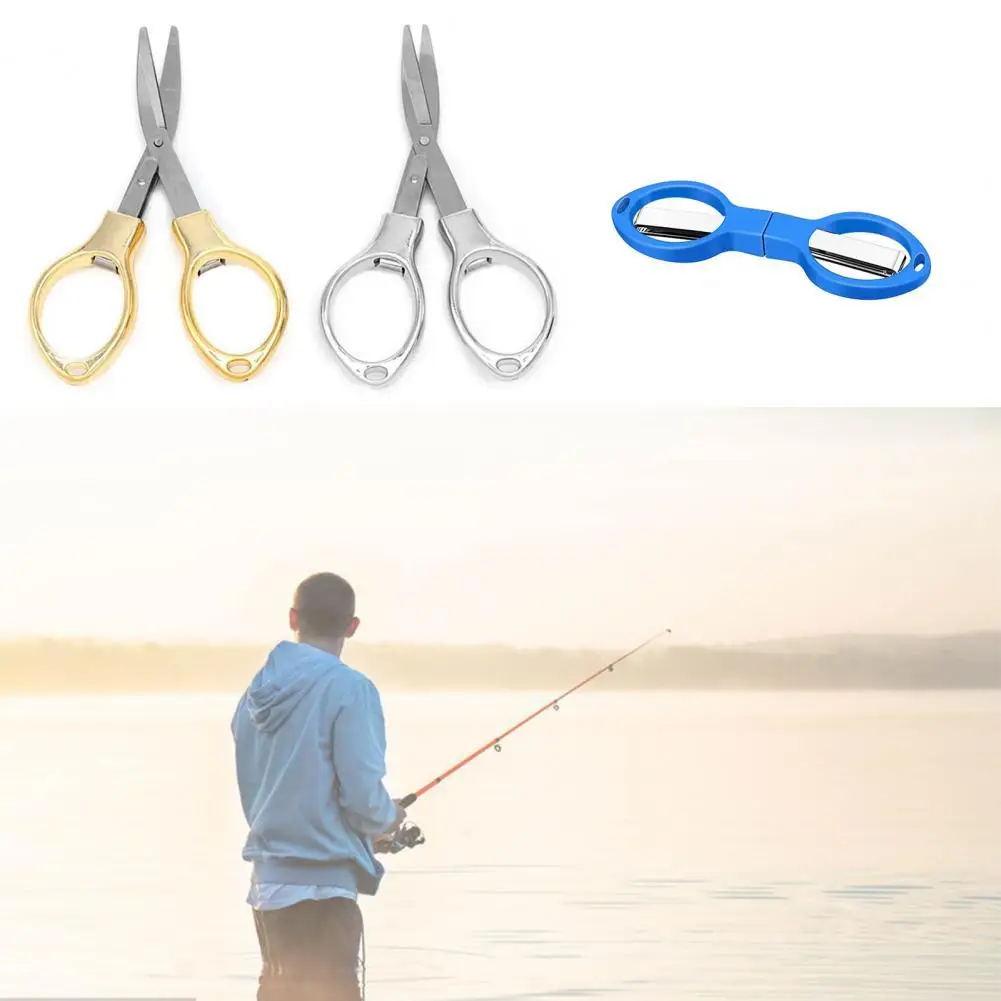 

30% Discounts Hot! Fishing Scissor Mini Retractable Carbon Steel Folding Fishing Line Cutter for Outdoor Camping