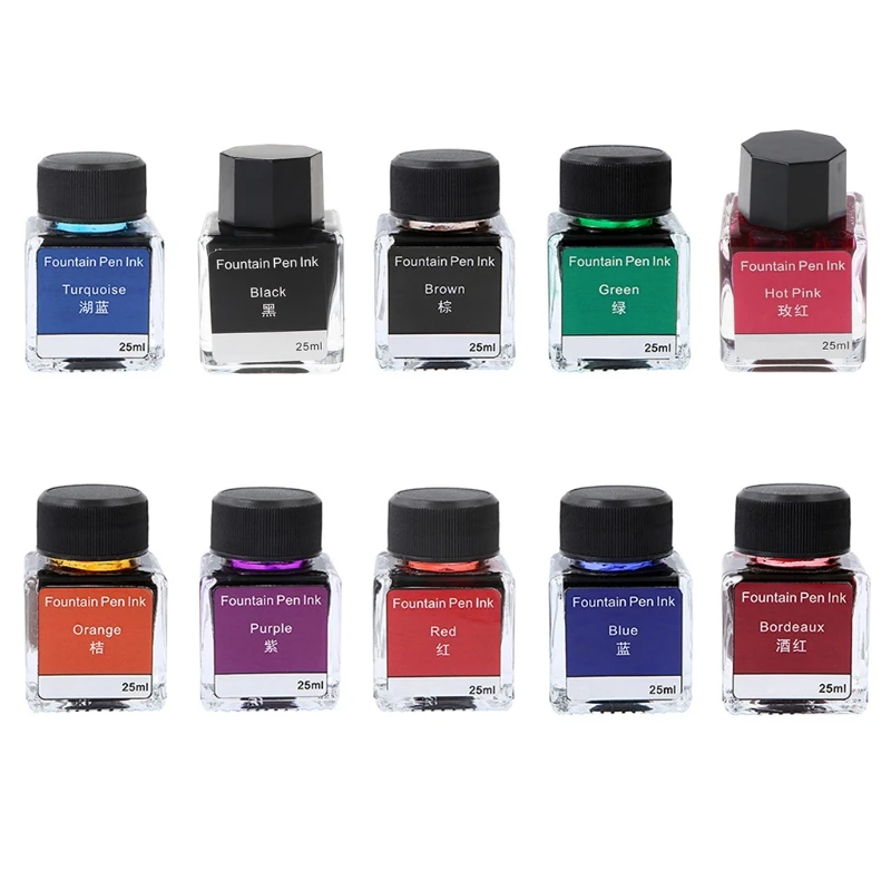 Colorful Non-carbon Ink for Dip Fountain Pen Calligraphy Writing Painting Graffi | Канцтовары для офиса и дома