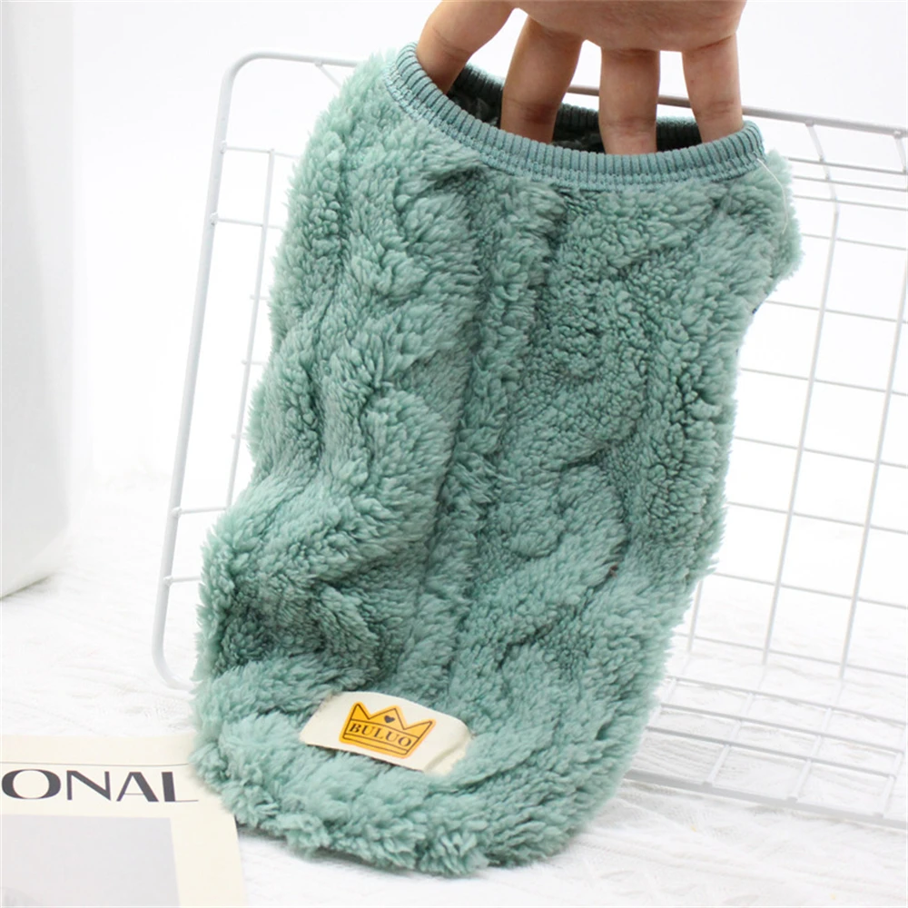 New Winter Warm Clothes for Dogs Simple Solid Color Pet Two-legged Flannel Home Service Soft and Comfortable Puppy Costume |