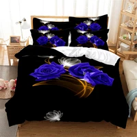 rose garden bedding set duvet cover set 3d bedding digital printing bed linen queen size bedding set fashion design
