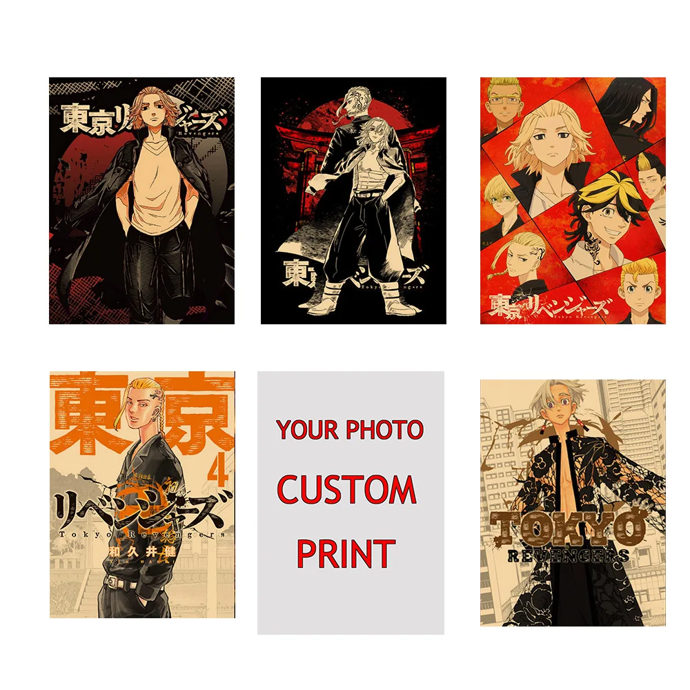 Ретро-арт Классический Аниме Токийский Мстители постер из крафт-бумаги