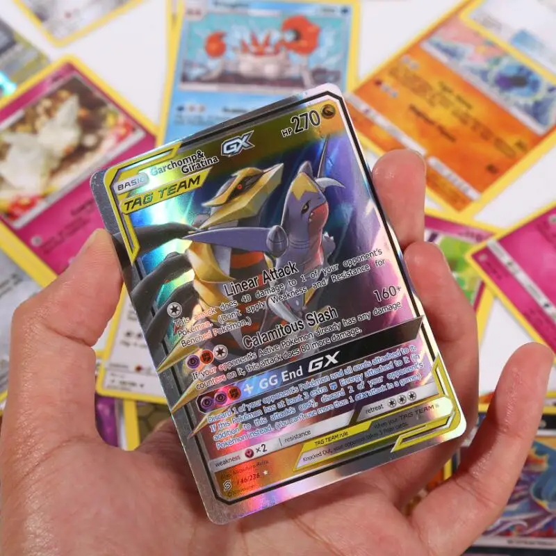 324 unids/caja de Pokemon sol y luna c&oacute;smica Eclipse Crlmson invasi&oacute;n Pok&eacute;mon ingl&eacute;s franc&eacute;s de caja comercial brillante tarjeta de juego Juguetes-4
