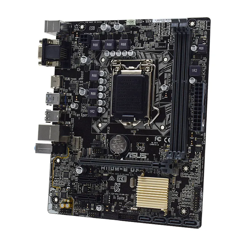 Десктопная Материнская плата ASUS H110M-E D3 LGA 1151 Intel H110 DDR3 Core i7/i5/i3 процессоры VGA SATA III