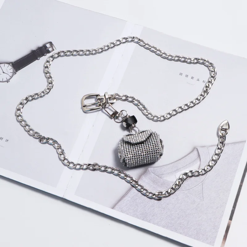 

Crystal Keychain Wallet Key Coin Pouch Waist Packs 2021 Women Summer Fashion Fanny Packs