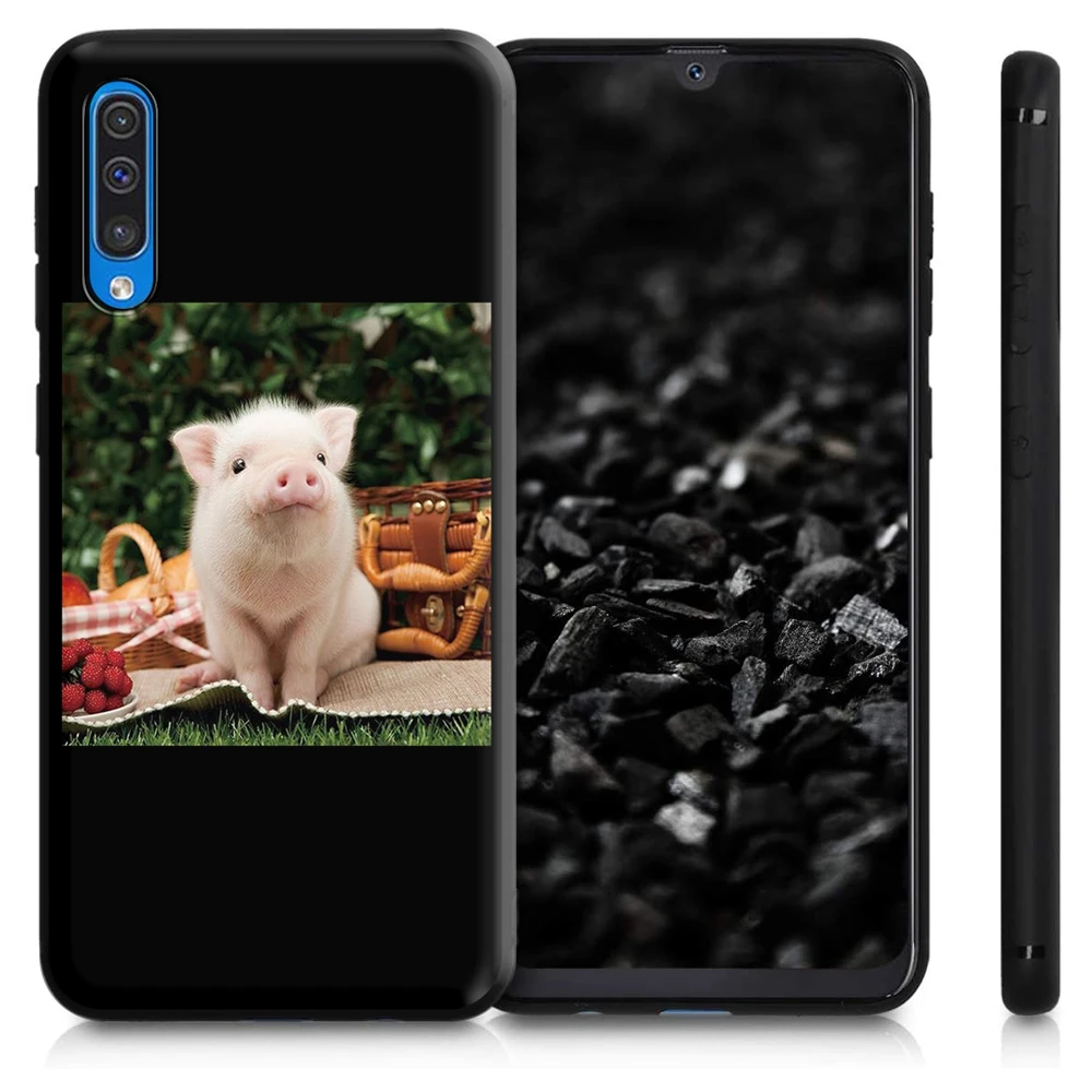 Couples Cute Pink Pet Pig Case for Samsung Galaxy A5 A6 A9 M11 M21 M31 S21 S21S S30 Plus Ultra M51 A02 A12 A32 A52 A72 F62 M62 | Мобильные