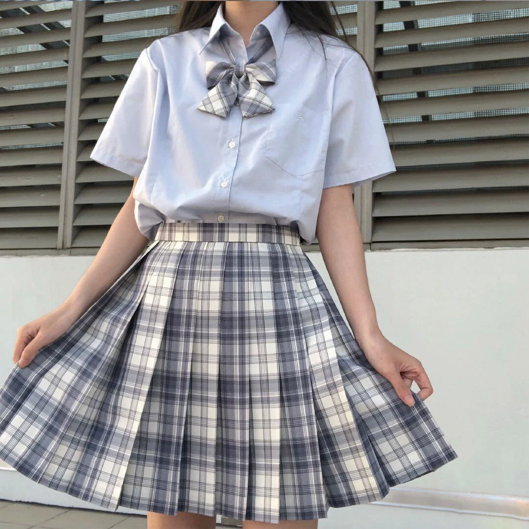

japanese style kawaii gothique College pleated skirt e girl saia xadrez lolita plaid cosplay Sailor suit korean woman skirts