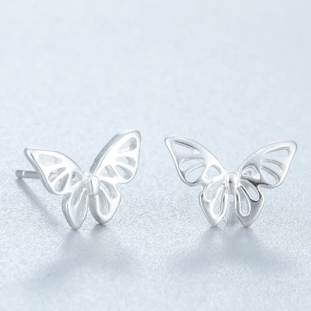 Женские серьги бабочки Chandler полированные полые гвоздики с оригами украшения для