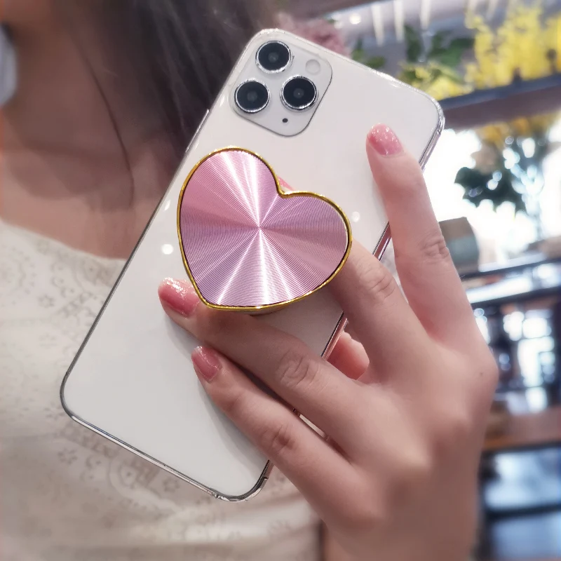 В форме сердца стрейч пальца Grip мобильный телефон держатель подушка