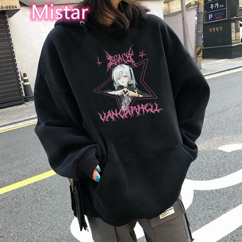 

Gothic Anime Girls Hoodie Sweatshirt Printed Aesthetic y2k Women Hoodies Winter Oversized Punk Female Streetwear Tops Clothing