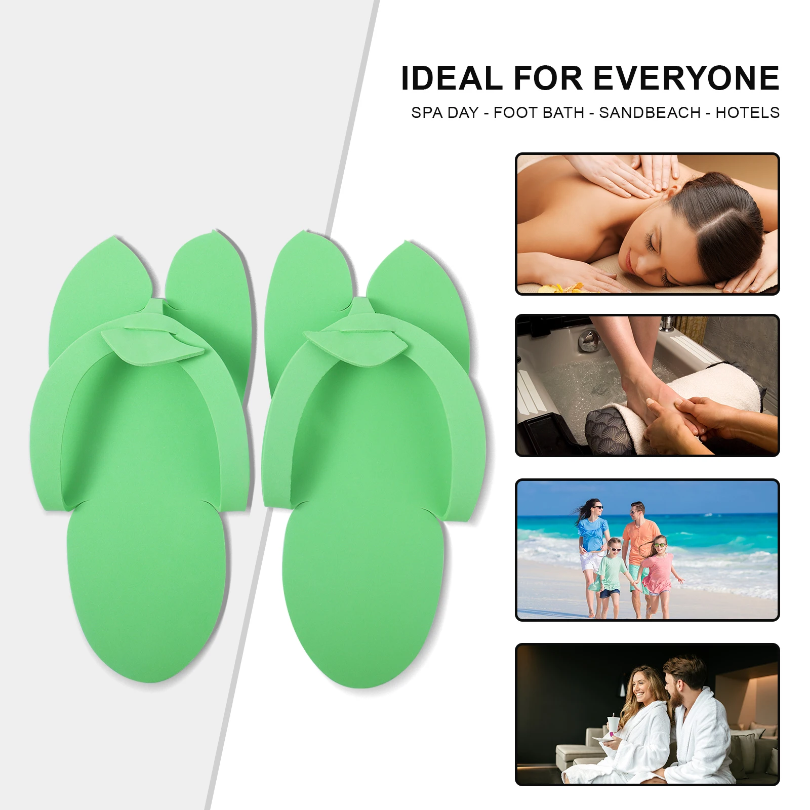

TP Disposable Foam Slippers Spa Pedicure Flip Flop Assorted Colors For Salon Foot Care Tool Fit Size for Men and Women for Hotel