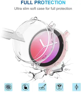 Защитный чехол для Samsung galaxy watch active 2, active 1, силиконовый