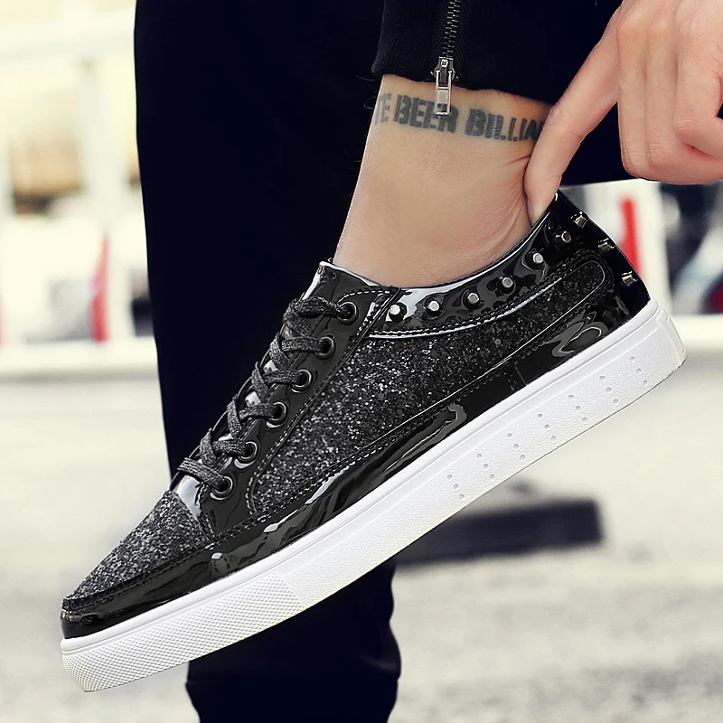 Big Size Men Shoes Brand Summer Flats Casual Lace Up Mens Trainers Golden Fashion Lovers Zapatillas Deportivas Hombre | Обувь