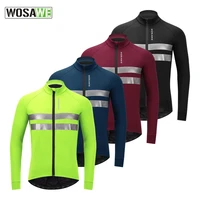 wosawe winter fleece cycling motorbike jacket windproof waterproof reflective long sleeve jersey road bike cycling moto wear