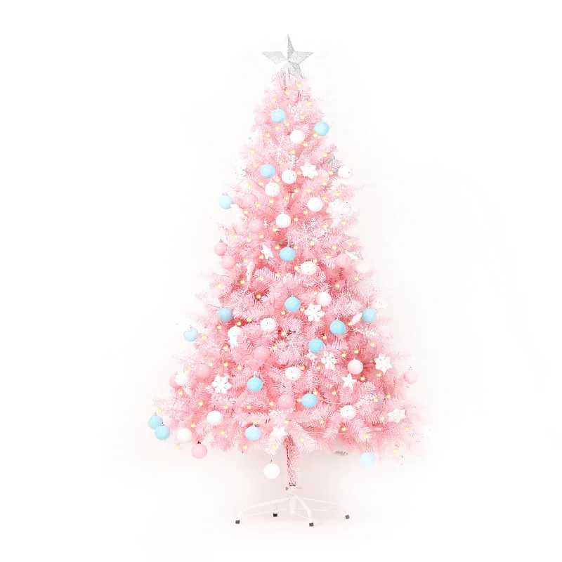 

2021 Pink Christmas Tree Package 1.2/1.5/1.8 Meters Artificial Fake Christmas Trees Hotel Shopping Mall Home Decoration