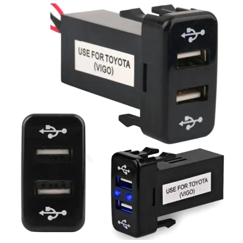 Автомобильное зарядное устройство с двумя USB портами для TOYOTA|Кабели адаптеры и