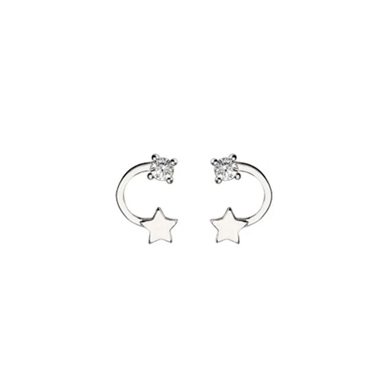 

Fashion Earrings 925 Sterling Silver Jewelry Accessories for Women Wedding Party Star Shape Zircon Gemstone Charm Stud Earrings