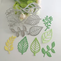 new 6 exquisite leaves cutting dies diy scrapbook embossed card making photo album decoration handmade craft