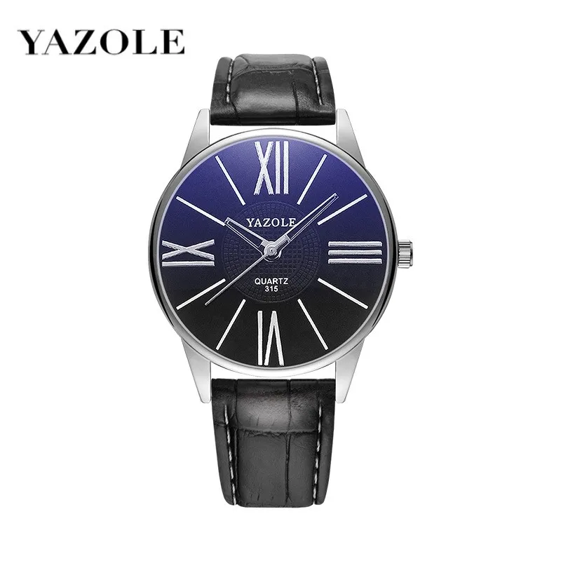 

YAZOLE 2020 Fashion Luxury Business Men Watch Large Roman Numeral Dial Waterproof Quartz Wristwatch Gifts Relogio Masculino 315