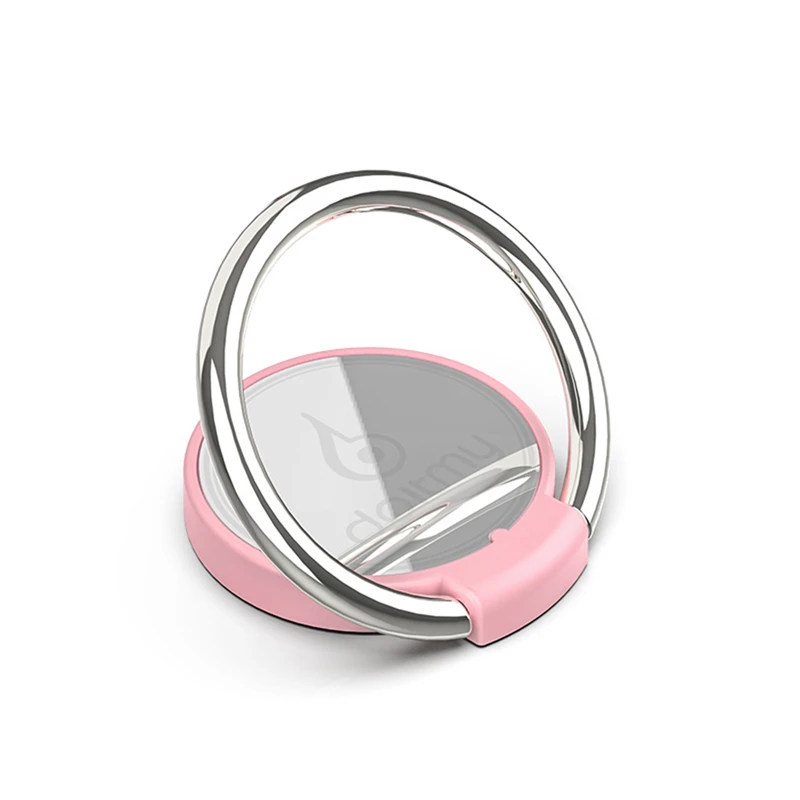 Pink with Logo OBSHI Новое поступление фантастический металлический круглый многофункциональный автомобильный держатель для телефона кольцо Пряжка мобильный чехол для телефона кронштейн для телефона - Цвет: Pink with Logo
