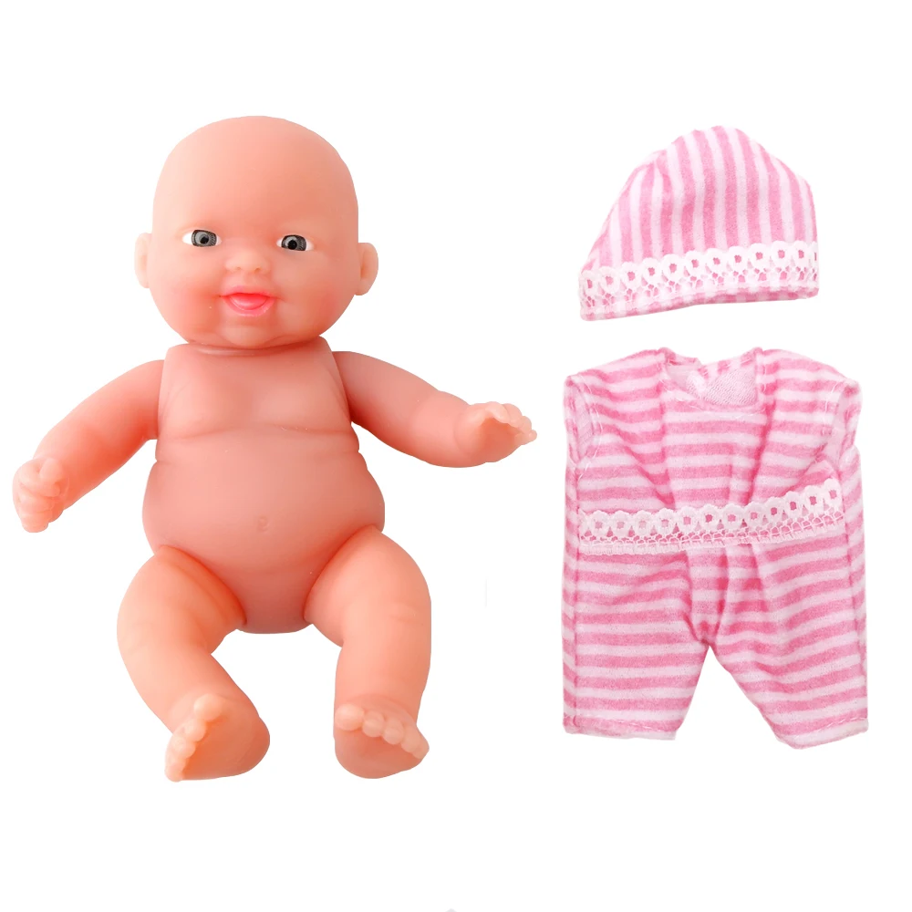 WOWCHEER 12 см 6 шт. Bebes Reborn мини детские куклы с Колыбель Ванна Мягкие силиконовые маленькие куклы реалистичные Kawaii Игрушки для девочек