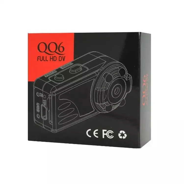 Full HD 1080P Mini DV QQ6 HD 12 МП Спортивная мини DV камера широкоугольная камера с ИК ночного видения Montion Dection мини-камера