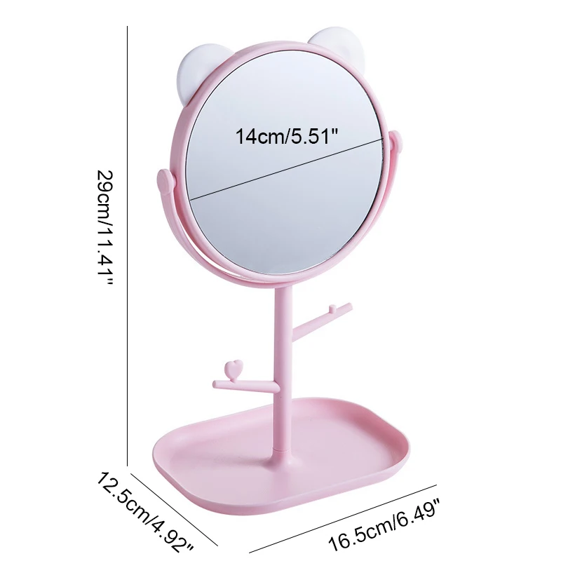 Зеркало для макияжа многофункциональное зеркало принцессы большое милое