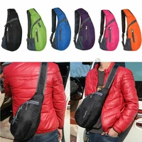 men women chest packs shoulder cross body bag outdoor sport hiking travel sling backpack with letter pattern