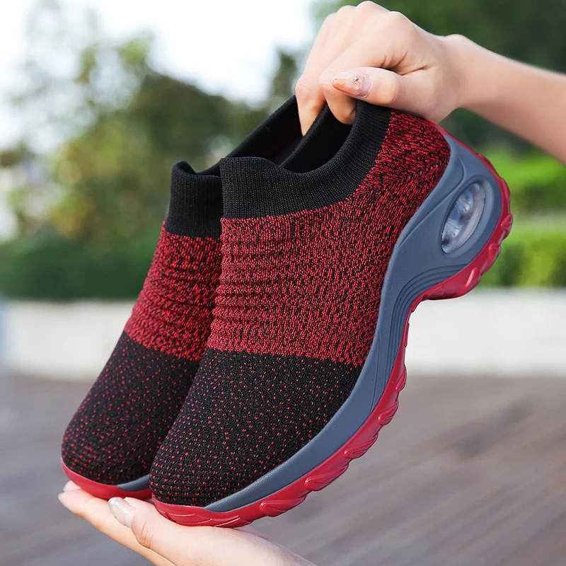Модные женские легкие кроссовки Обувь для бега Спортивная обувь улицы Дышащая