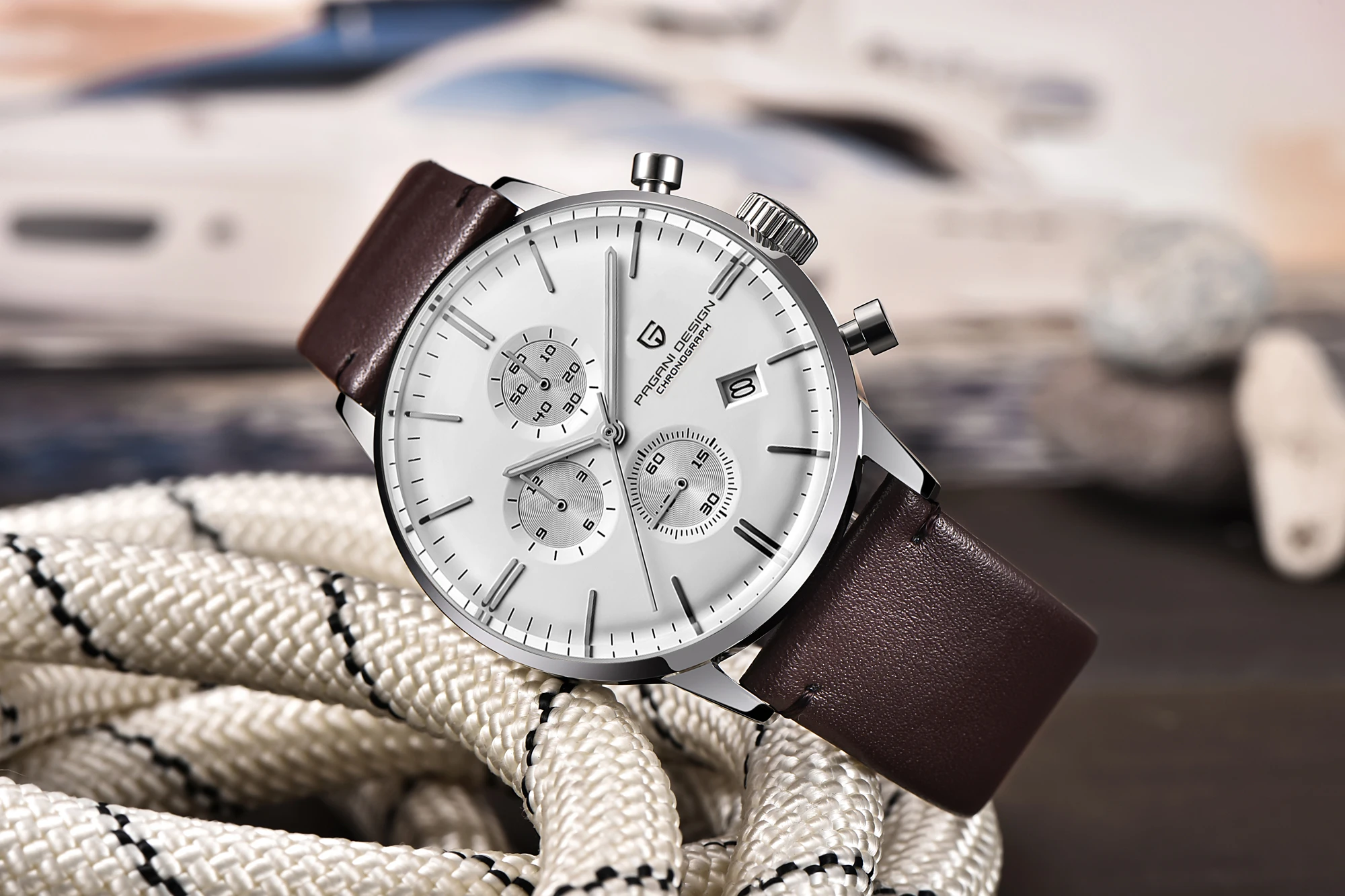 Часы мужские кварцевые с автоподзаводом хронографом 10 АТМ PD 2720 Япония Seiko-VK67 |