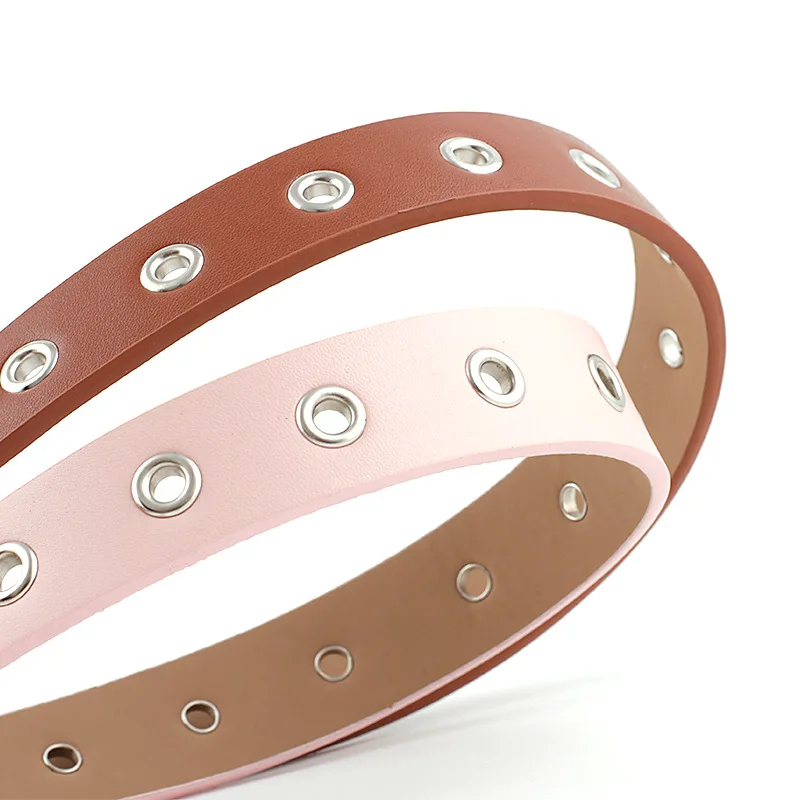 women leather belt round metal pin buckle circle belts hot brand fashion punk ring for women belt ladies jeans with dress belt free global shipping