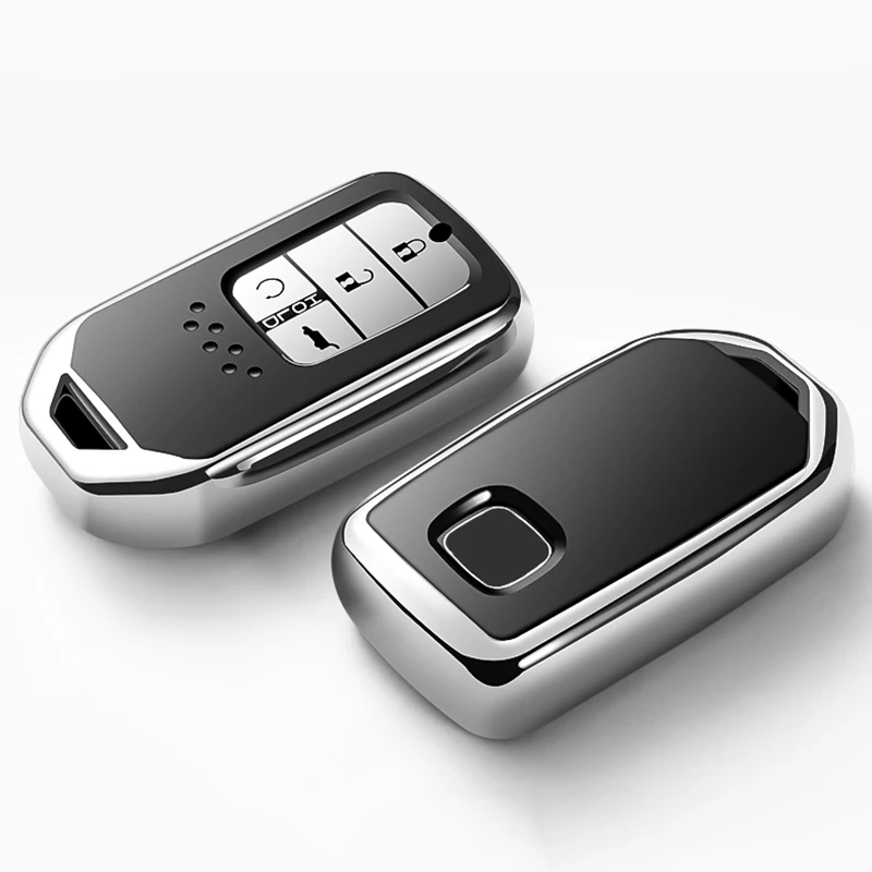 1PCS High Quality Chrome TPU Car Key Case Cover Bag fit for Honda All Models Shell Protector Chains Auto Accessories | Автомобили и