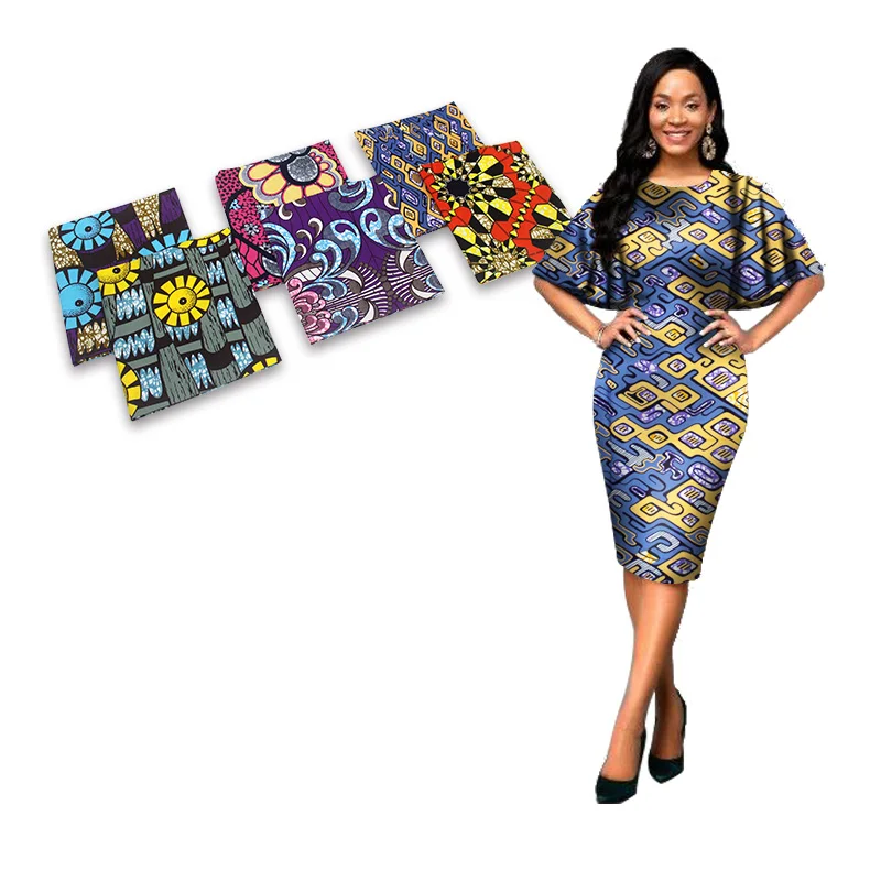 Изысканный Большой цветок стиль хлопок африканская настоящая Анкара восковая