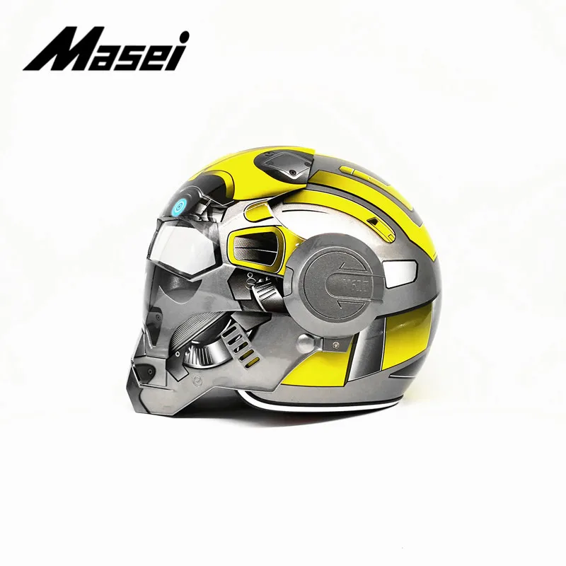Masei шлем Железного человека moto rcycle половина с открытым лицом каска cross