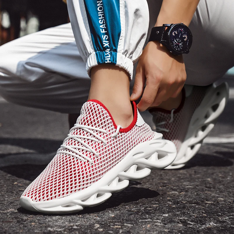 Спортивная обувь для мужчин летняя Ультралегкая дышащая спортивная с сеткой на